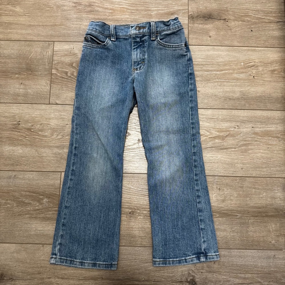 Wrangler Kids Boys Blue Bootcut Jeans Adjustable Waist Size 6 Regular